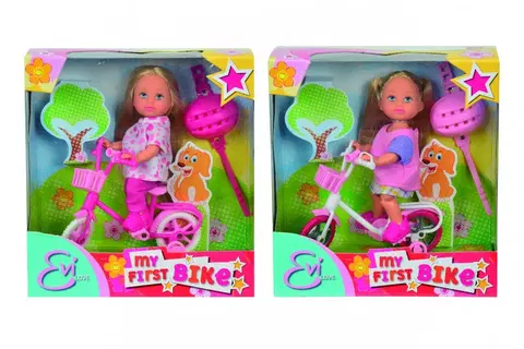Hračky bábiky SIMBA - Bábika Evička Na Bicykli