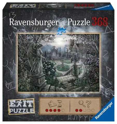 Hračky puzzle RAVENSBURGER - Exit Puzzle: Zámocká záhrada 368 dielikov