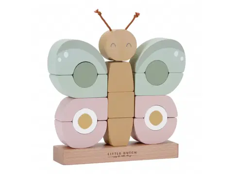Drevené hračky LITTLE DUTCH - Motýľ drevený skladací