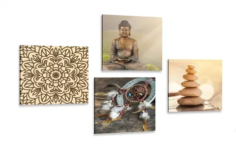 Zostavy obrazov Set obrazov harmonický Budha