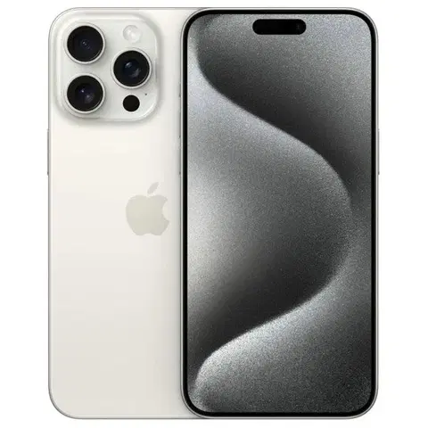 Mobilné telefóny Apple iPhone 15 Pro Max 1TB, white titanium MU7H3SXA