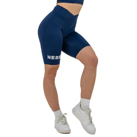 Dámske šortky Legínové šortky s vysokým pásom Nebbia 9″ SNATCHED 614 Dark Blue - M