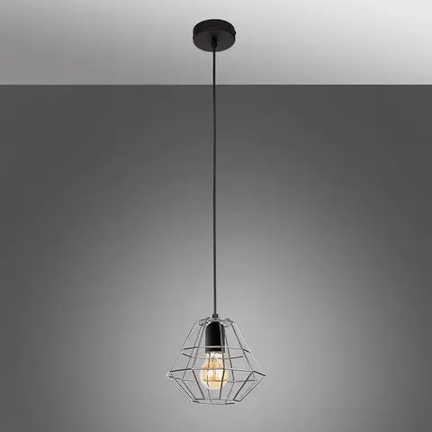 Moderné lampy do obývačky Luster Diamond 791 Black/Chrome LW1