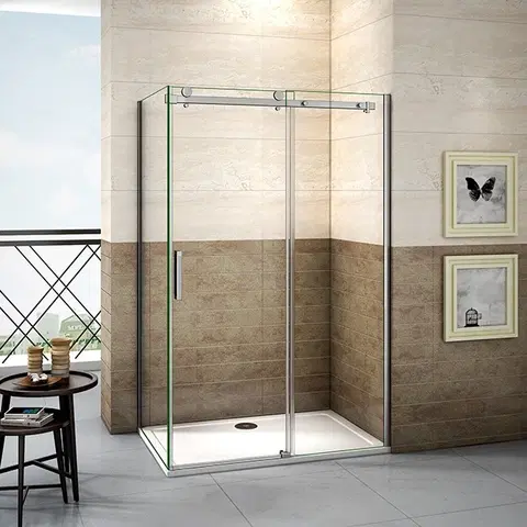 Sprchovacie kúty H K - Sprchovací kút DIAMOND 140x70cm L/P variant vrátane sprchovej vaničky z liateho mramoru SE- DIAMOND14070/SE-THOR-14070