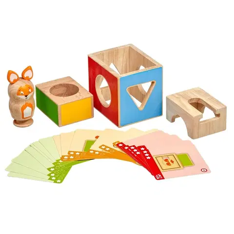 Náučné hračky LUCY & LEO - 231 Mazaná líška - drevená hra s predlohami