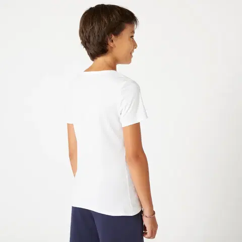 nohavice Detské bavlnené tričko unisex - biele