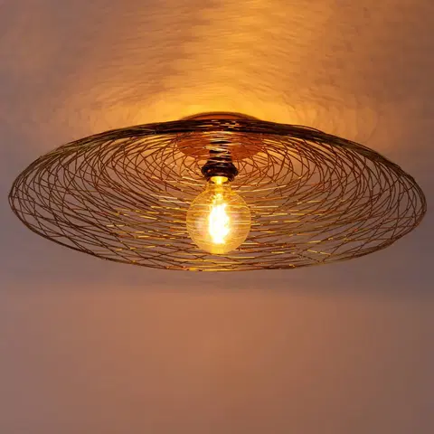 Stropné svietidlá Lindby Lindby Kaviya stropné svietidlo zlatá výška 15 cm
