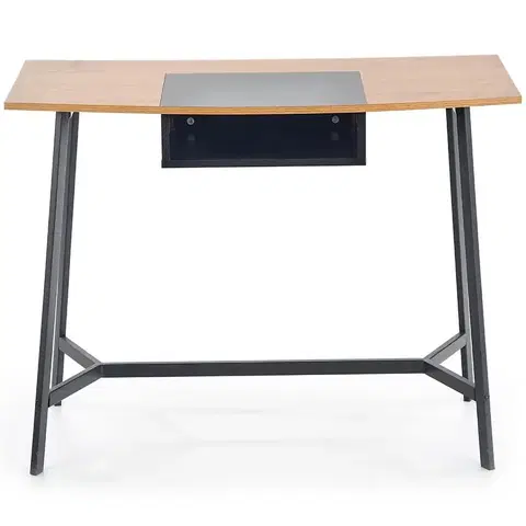 Moderné kancelárske stoly Písací Stôl B-41 Dub Zlatá/Čierna