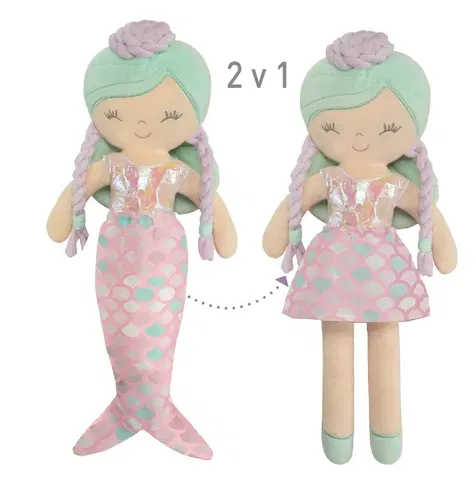 Plyšové hračky DECUEVAS TOYS - 20141 Plyšová bábika 2v1 OCEAN FANTASY - 36 cm