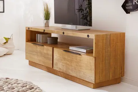 TV stolíky LuxD Dizajnový TV stolík Harlow 150 cm prírodný - borovica