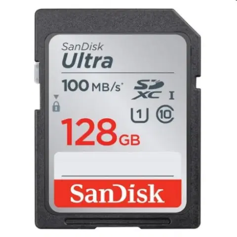 Pamäťové karty SanDisk Ultra Secure Digital SDXC UHS-I 128 GB | Class 10, rýchlosť 100MB/s (SDSDUNR-128G-GN3IN)