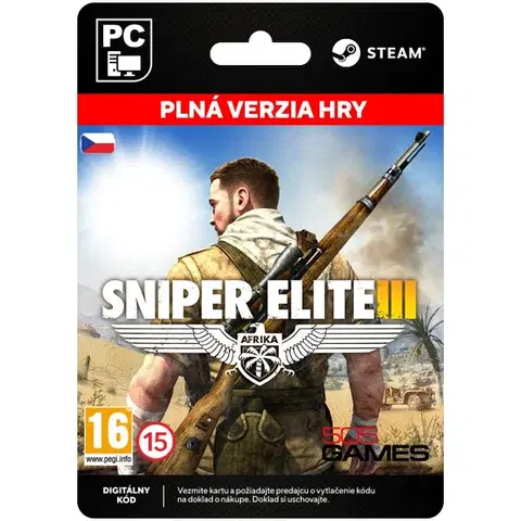 Hry na PC Sniper Elite 3 CZ [Steam]