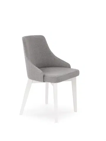 Jedálenské stoličky HALMAR Toledo jedálenská stolička biela / svetlosivá