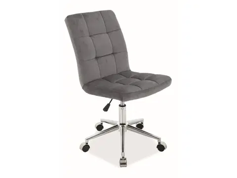 Kancelárske stoličky K-020 kancelárska stolička, šedý zamat
