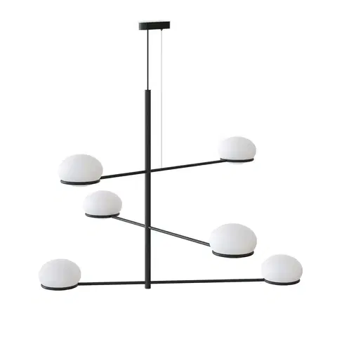 Závesné svietidlá LEDS-C4 LEDS-C4 Coco Chandelier závesná lampa čierna/biela