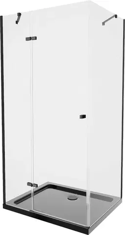 Vane MEXEN/S - Roma sprchovací kút 80x120 cm, transparent, čierna + čierna vanička so sifónom 854-080-120-70-00-4070B