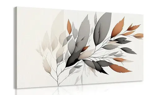 Obrazy stromy a listy Obraz minimalistická vetvička listov