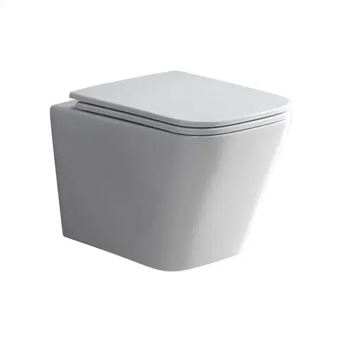 Kúpeľňa MEREO - WC závesné kapotované, Smart Flush RIMLESS, 490x340x350, keramické, vr. sedátka CSS118S VSD83T1