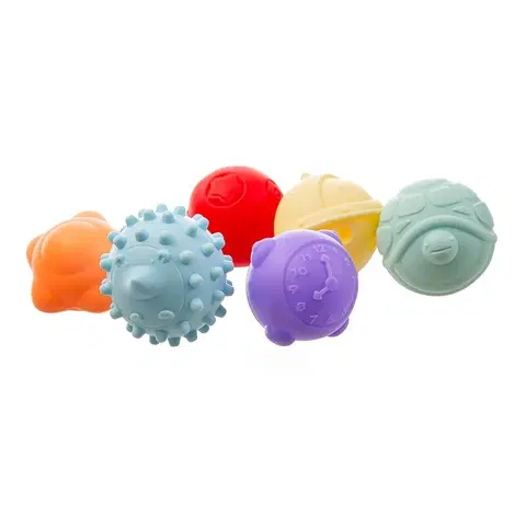 Náučné hračky AKUKU - Sada senzorických loptičiek 6 ks