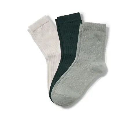 Socks Ponožky z rebrovanej pleteniny, 3 páry