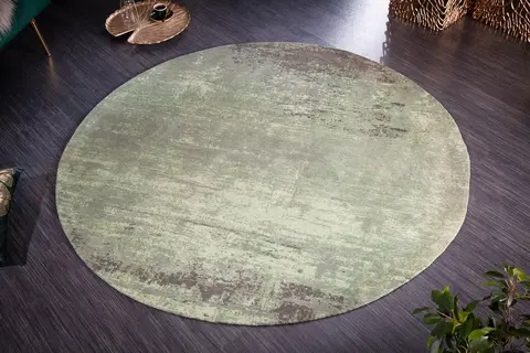 Koberce LuxD Dizajnový okrúhly koberec Rowan 150 cm zeleno-béžový