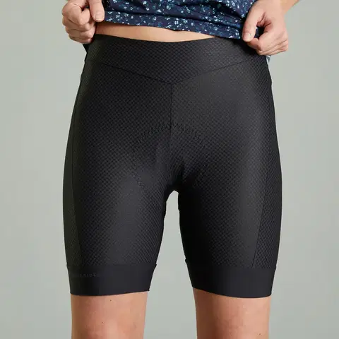 nohavice Dámske spodné šortky na horskú cyklistiku EXPLORE 700 čierne