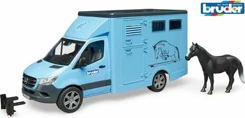 Hračky - dopravné stroje a traktory BRUDER - MB Sprinter na prepravu koní