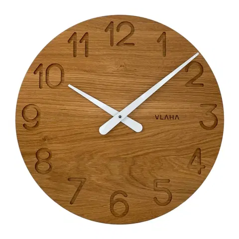Hodiny Vlaha VCT1133 dubové hodiny pr. 45 cm, bílá