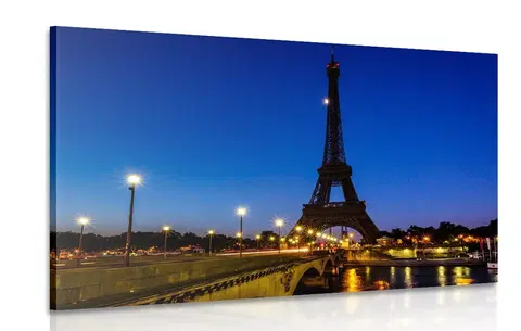 Obrazy mestá Obraz Eiffelova veža v noci