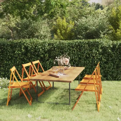 Záhradné kreslá a stoličky Skladacia záhradná stolička 6 ks Dekorhome