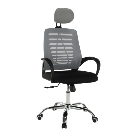 Kancelárske stoličky KONDELA Elmas kancelárske kreslo s podrúčkami sivá / čierna