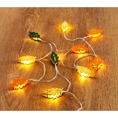 Drobné dekorácie a doplnky LED svetelná reťaz "Jesenné lístie"