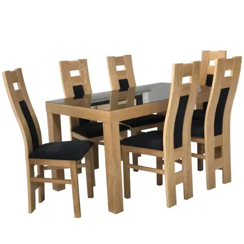 Jedálenské stoly Rozkladací stôl St-630 140/180x80cm Br-229 Lacobel