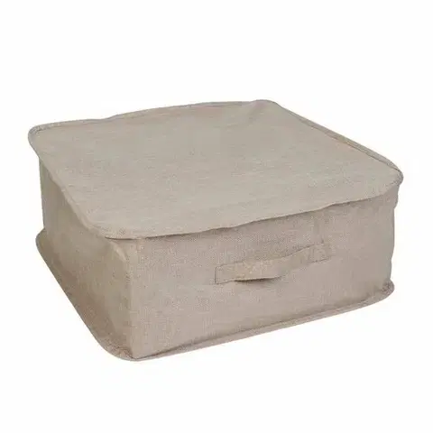 Úložné boxy Compactor Textilný úložný box na oblečenie a prikrývky so zipsom Sandy 46 x 46 x 20,5 cm