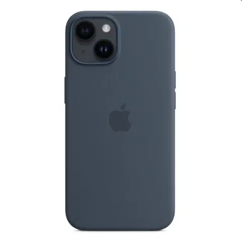 Puzdrá na mobilné telefóny Apple iPhone 14 Silicone Case with MagSafe, storm blue MPRV3ZM/A
