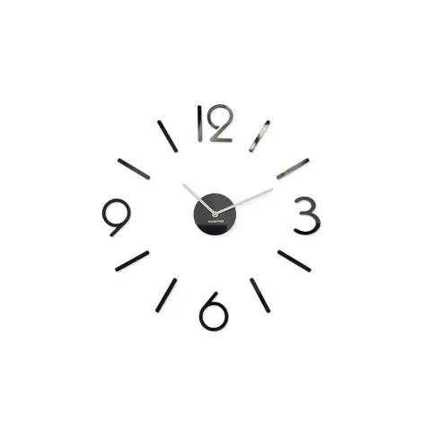 Hodiny 3D Nalepovacie hodiny DIY ADMIRABLE L Sweep 54D-1, čierne 50-75cm