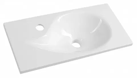 Kúpeľňa SAPHO - AQUA liaty mramor umývadlo 50,5x25cm, biela 10053
