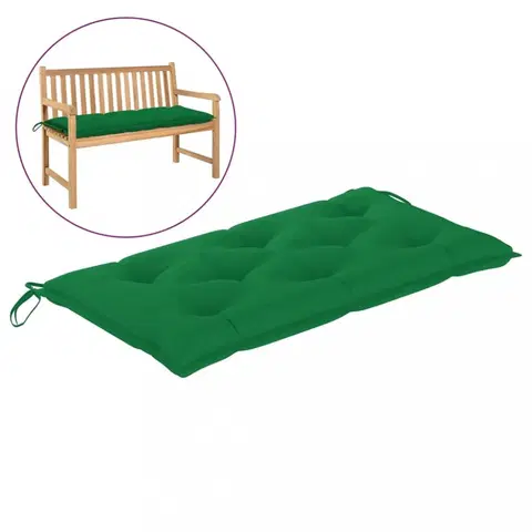 Záhradné sedáky Vodeodolná poduška na záhradnú lavicu 100 cm Dekorhome Zelená