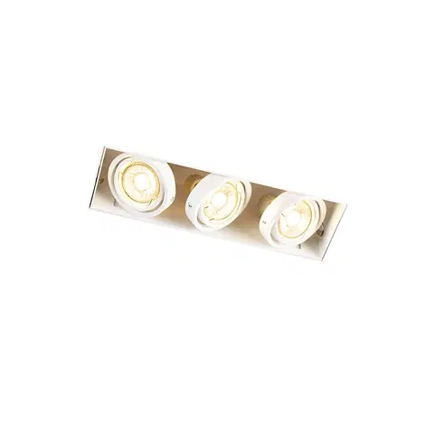 Zapustene svietidla Zapustené bodové biele otočné a sklopné 3-svetlé žiarovky - Oneon 3