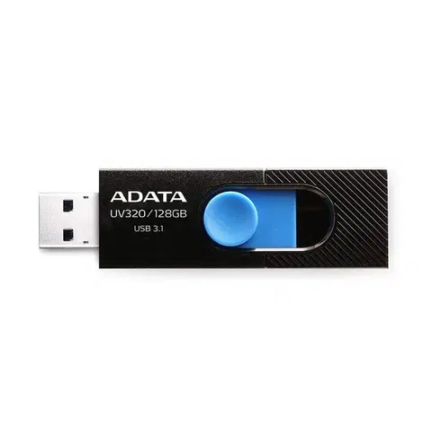USB Flash disky USB kľúč A-DATA UV320, 128 GB, USB 3.1, rýchlosť 80 MB/s, čierny