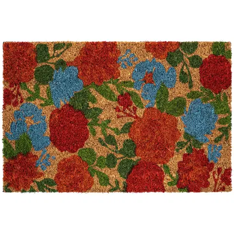 Koberce a koberčeky Trade Concept Kokosová rohožka Kvetiny farebná, 40 x 60 cm