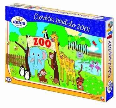 Hračky spoločenské hry pre deti DETOA - Človeče, Poď Do Zoo!