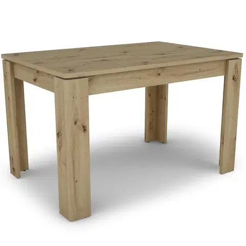 Jedálenské stoly Rozkladací stôl Capannoli 120/160x80cm dub artisan/biela
