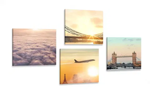 Zostavy obrazov Set obrazov Londýn s východom slnka