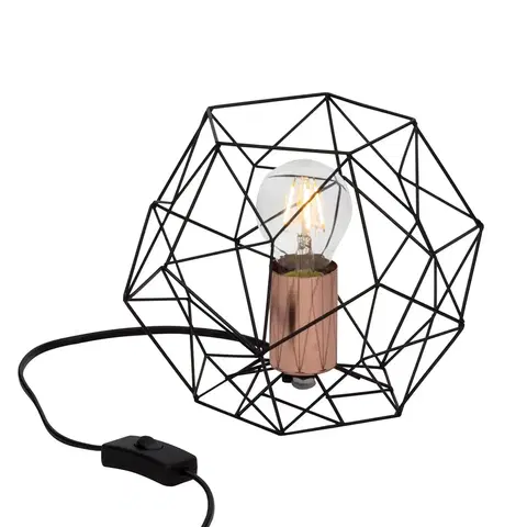 Stolové lampy Brilliant Stolná lampa Synergy s klietkovým tienidlom