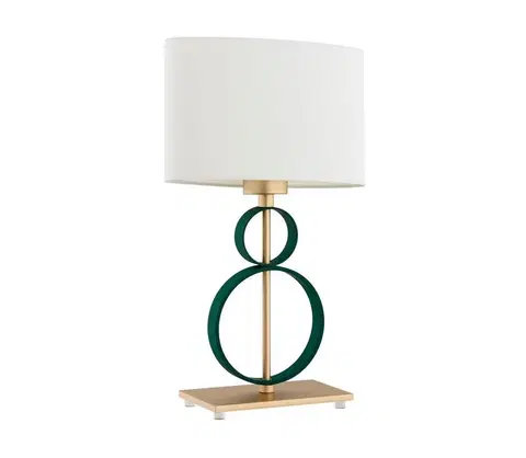 Lampy Argon Argon 8317 - Stolná lampa PERSEO 1xE27/15W/230V 42 cm krémová/zelená 