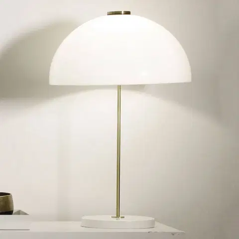 Stolové lampy Innolux Stolná lampa Innolux Kupoli s bielym podstavcom
