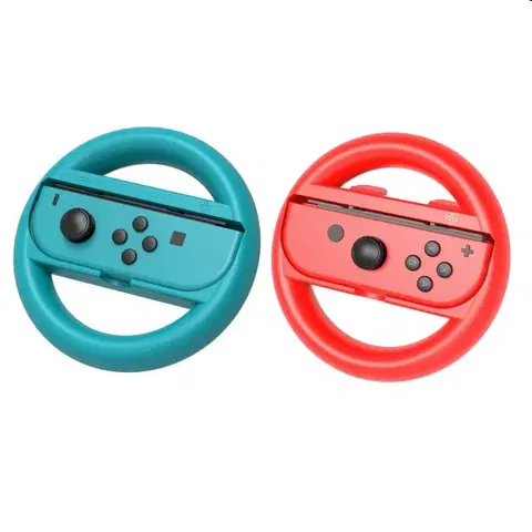 Príslušenstvo k herným konzolám iPega steering wheel pre Nintendo Joy-Con ovládače, bluered (2ks) PG-SW086