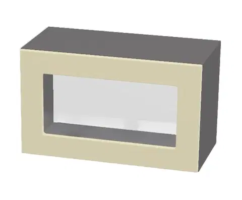 Kuchynské skrinky horná výklopná vitrína š.50, v.36, Modena W5036G, grafit / šedá činčila