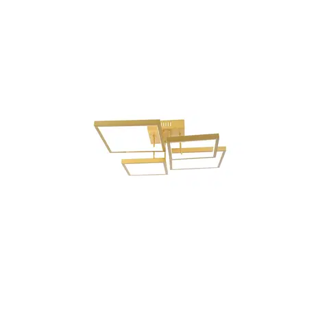 Stropne svietidla Stropné svietidlo zlaté vrátane LED 3-stupňové stmievateľné 4-svetlo - Lejo